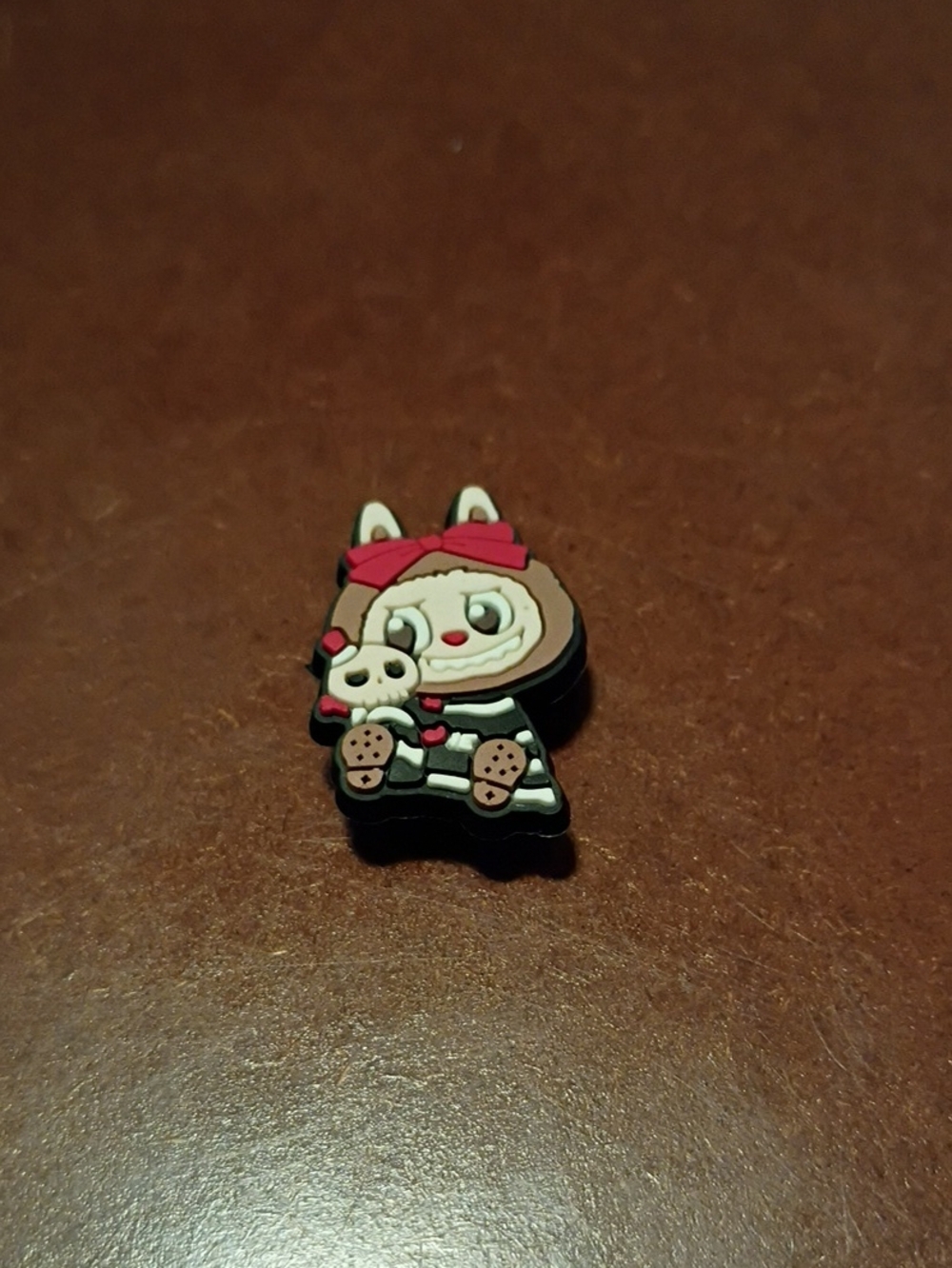 10 for $10 Jibbitz Croc Charm - Labubu Monster Blk & Wht, Skull Doll & Red Bow 2